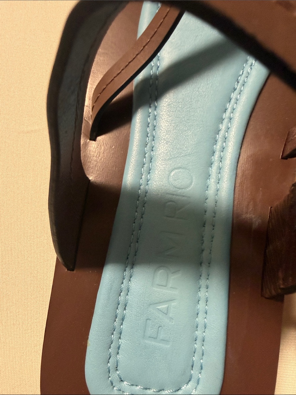 Farm Rios Coffee Tie Flat Sandal - Picture 7 of 8